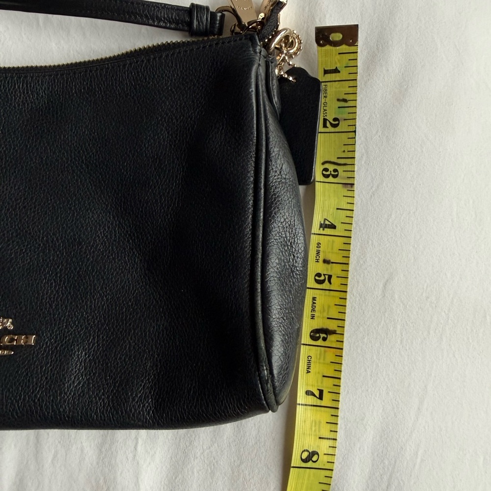 Coach Black Pebbled Leather Shoulder Bag - Picture 12 of 12